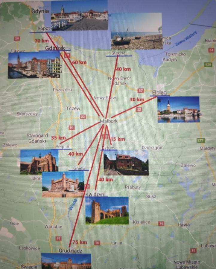 Apartament Obok Zamku Malbork Kültér fotó